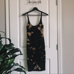Custom Tie Dye Forever 21 Black Midi Dress